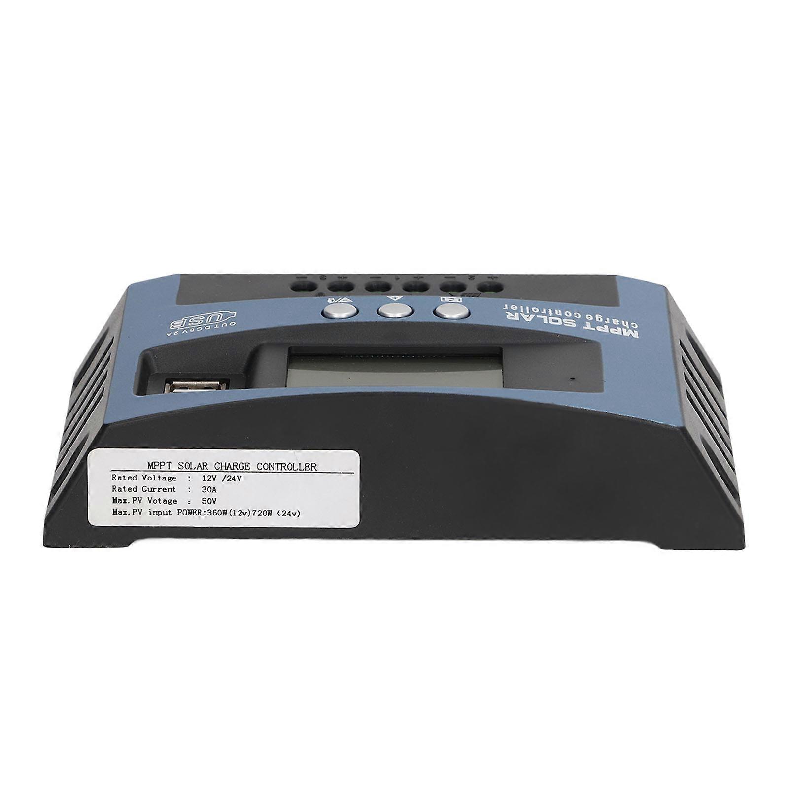 PV with Duel Voltage Regulator LCD Multiple Protection MPPT Solar Panel Controller 12V 24V