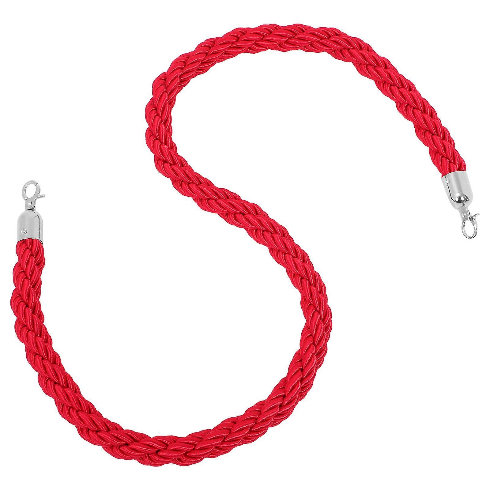 Stanchion Replacement Rope Braided Queue Control Belt Weather Resistant Material For Events Theaters Red 1Pack
