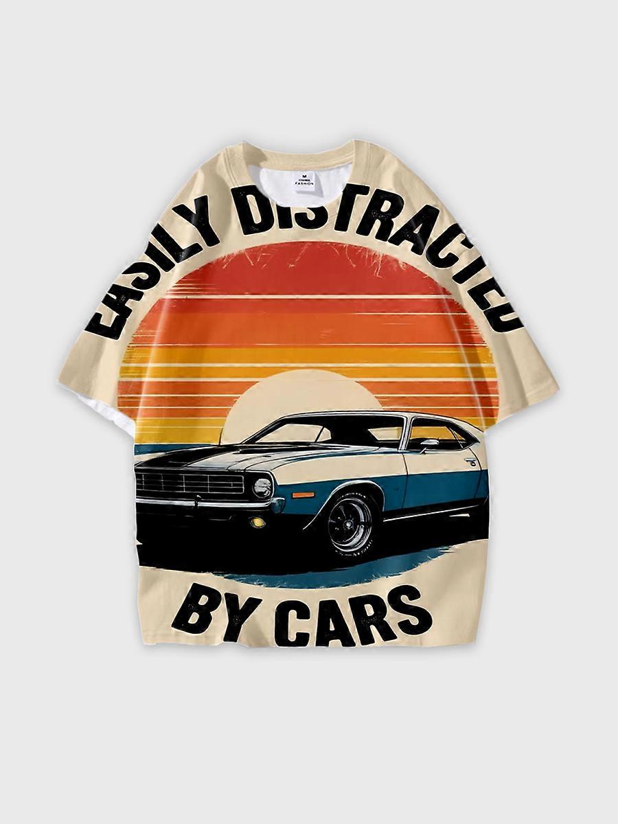 T-shirt round neck Pattern loose short sleeve JW3094