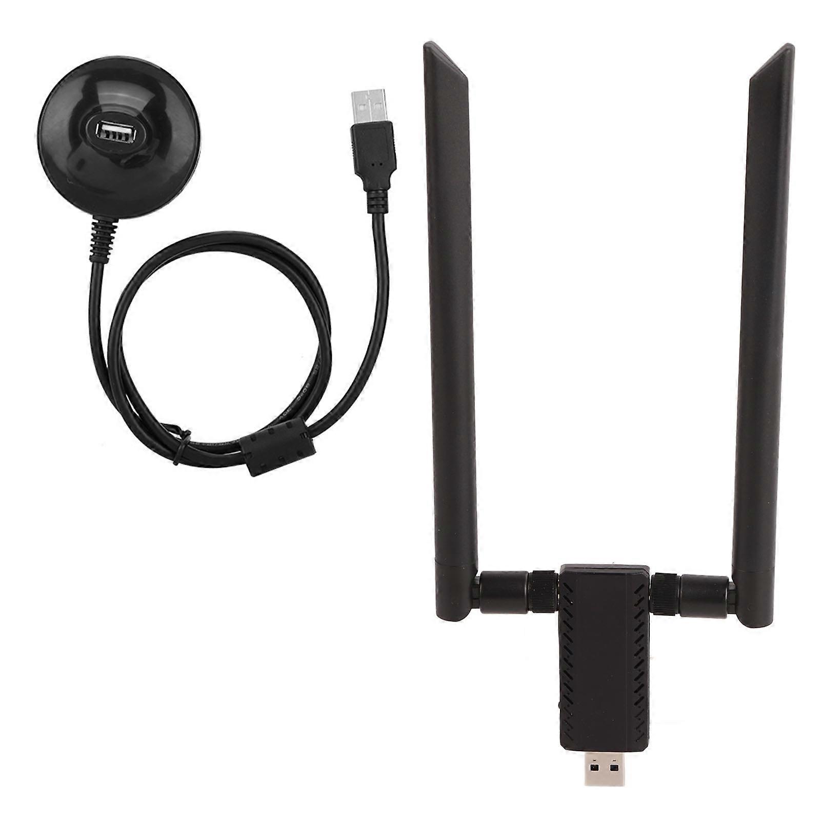 AC USB 5.8G Dualband Wifi Dongle Adapter Wireless Network Card