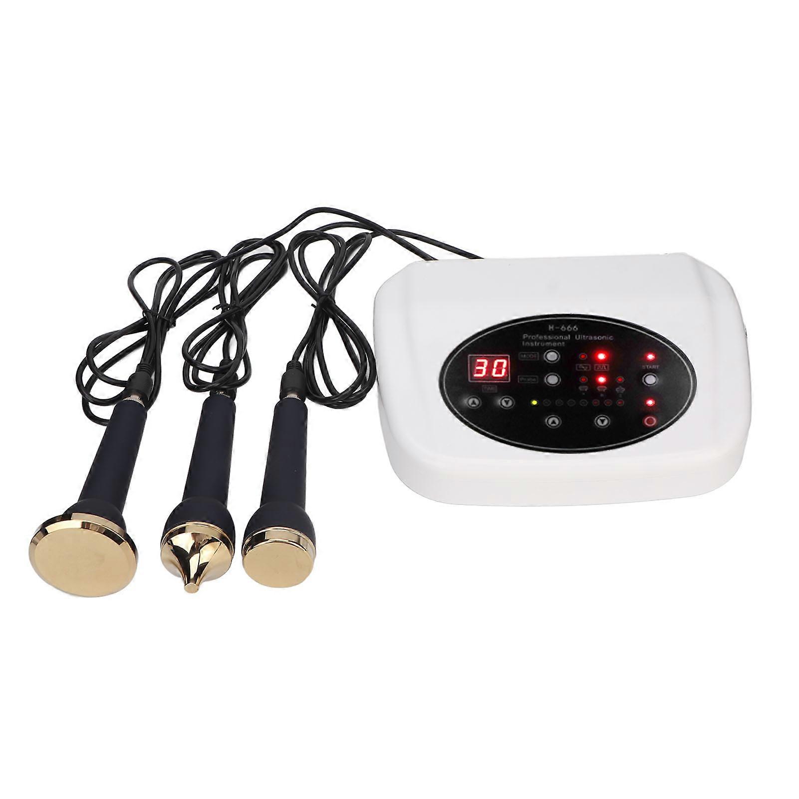 3 In 1 Ultrasound Beauty Machine Moisturing Hydrating Deep Cleaning Whitening Device for Face Eye Body 110V US Plug