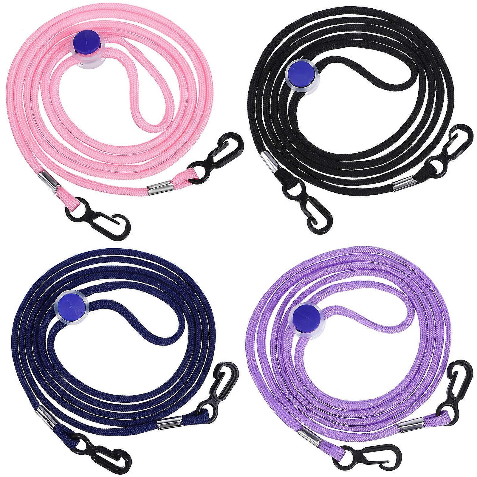 Gloves Cord Mitten Clips Soft and Lightweight for Workplaces 4Pcs Black