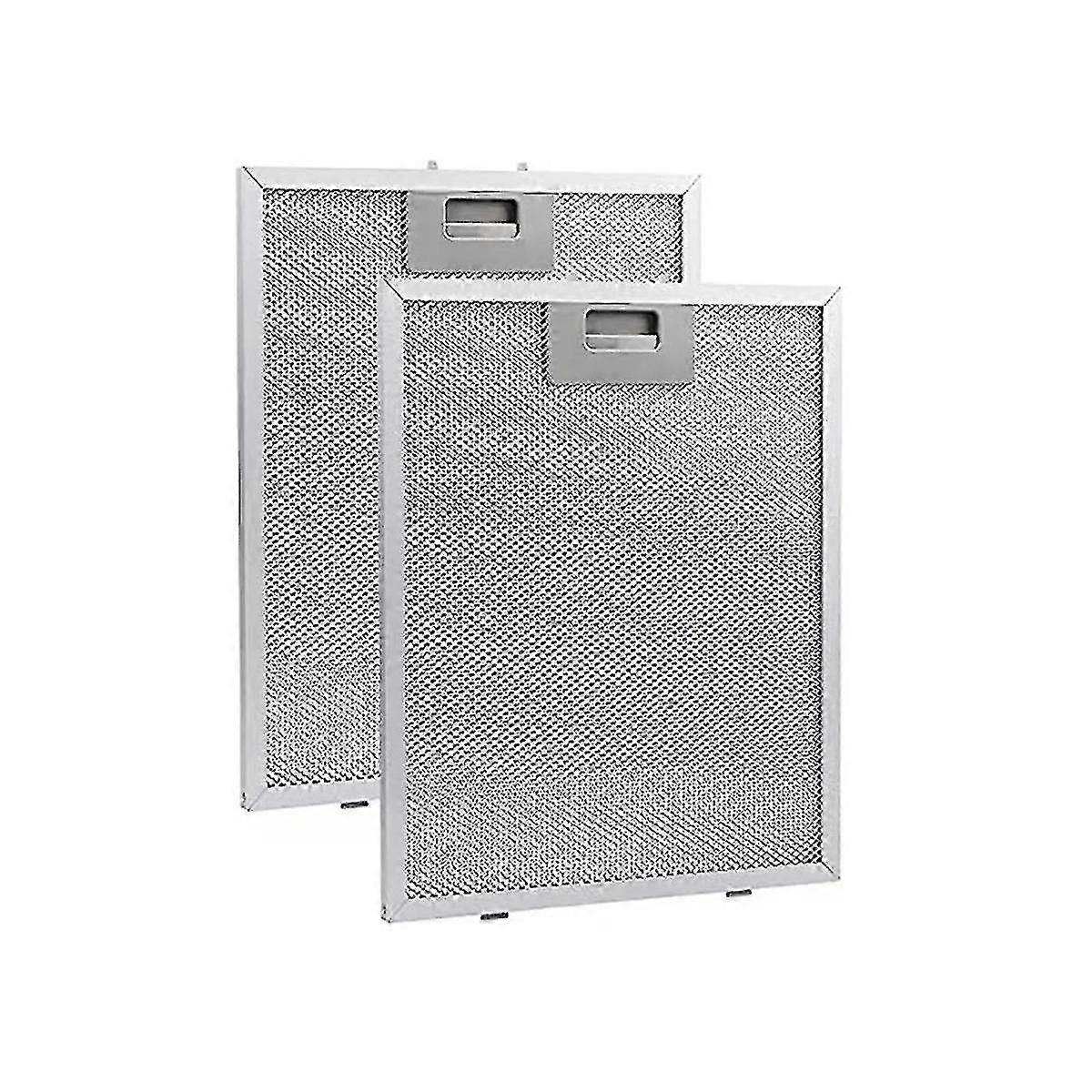 2pcs Range Hood Filter Cooker Hood Grease Filter Kitchen Extractor Ventilation Aluminium Aspirator Filter Mesh