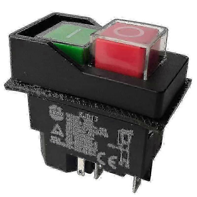 Commutateurs électromagnétiques Interrupteurs à bouton-poussoir Compatible avec Garden Tools Kjd17 220v 5 broches -terminal