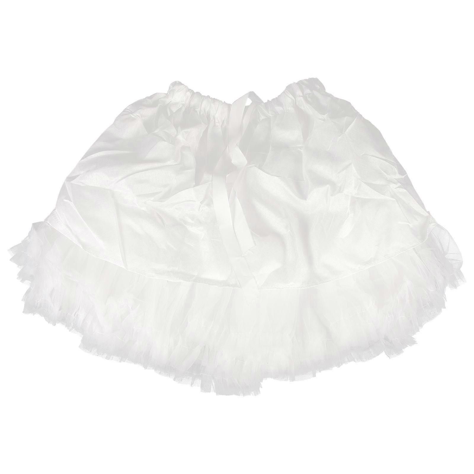 White Gauze Underskirt with Layered Bubble for Party Use Length 45cm