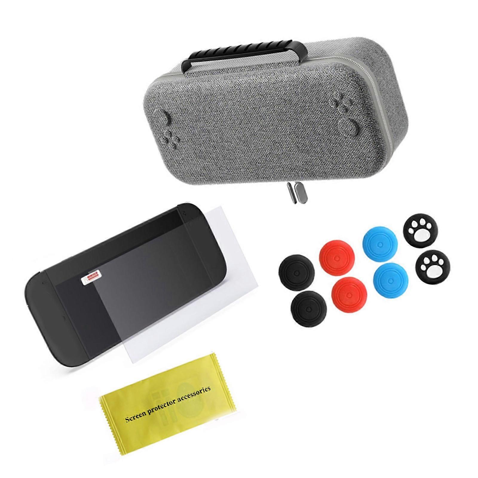 Waterproof Carrying Bag for For NS 2 Handheld Console with Reinforced Protections and Game Card Holders grey