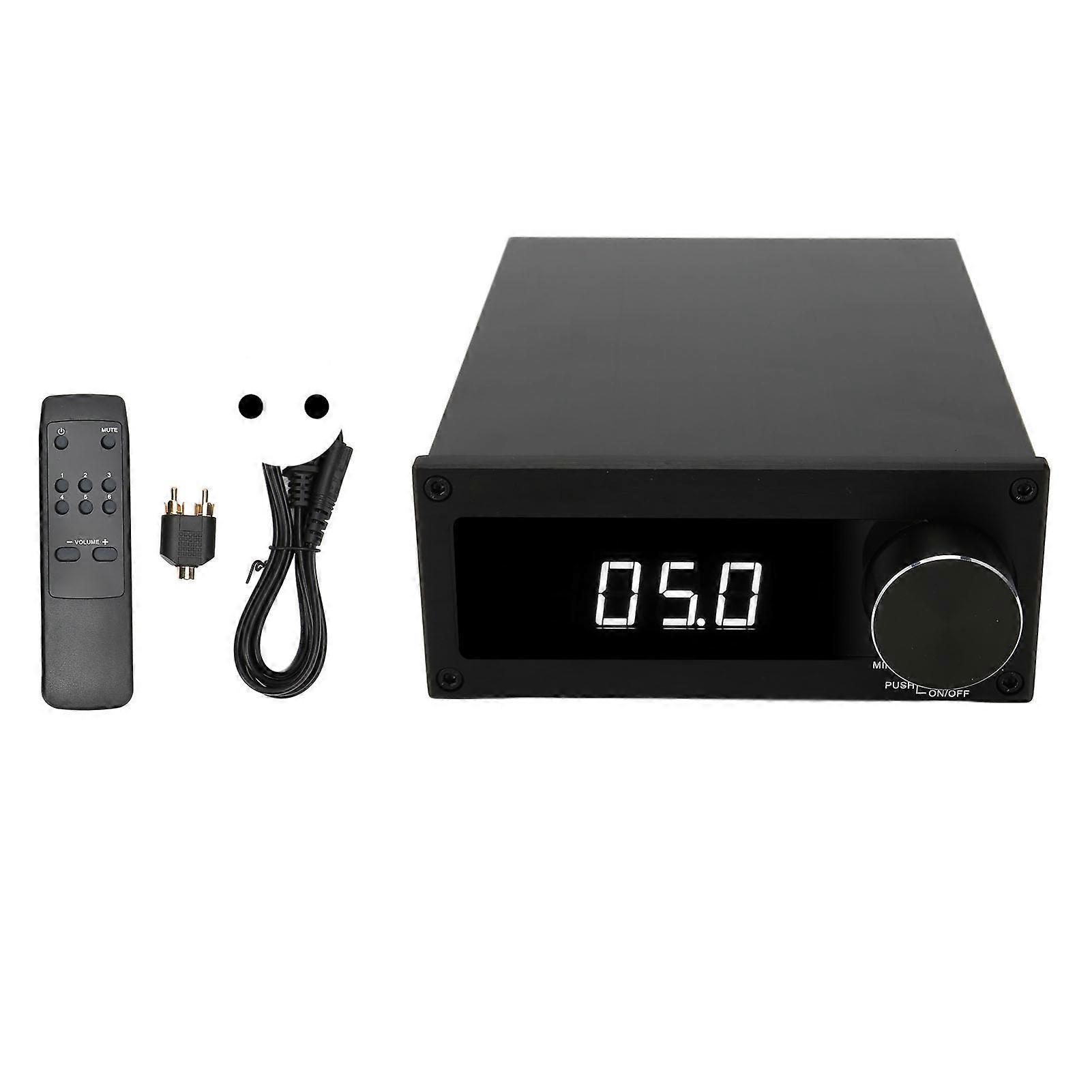 4 in 1 Out HiFi Stereo Amplifier - Digital Display, Lossless Sound, EU Plug