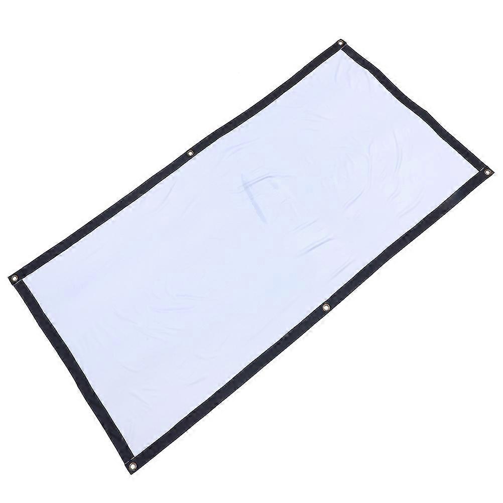 Indoor Projector Screen Foldable for Home Theater 1Set White Polyester Screen