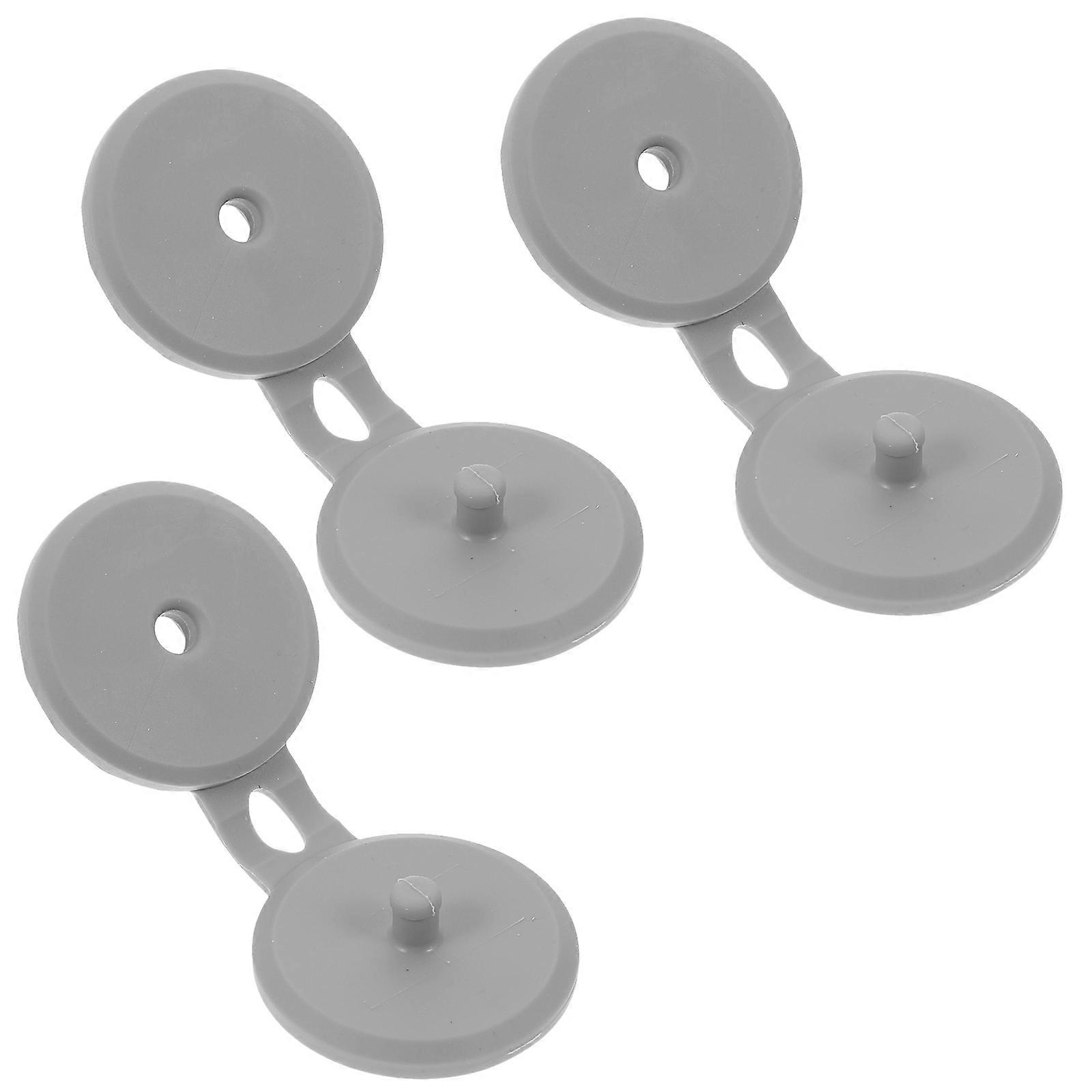 3pcs Leak Proof Bottle Caps for Shampoo, Lotion & Jars Water Blocking Small Lid Cover in Grey TPE