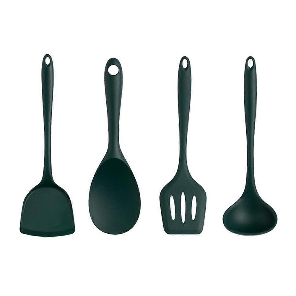 Silicone Cookware Set Nonstick Heat Resistant Kitchen Tools with Spatula Soup Ladle Serving Spoon Odorless for Non Stick Pans