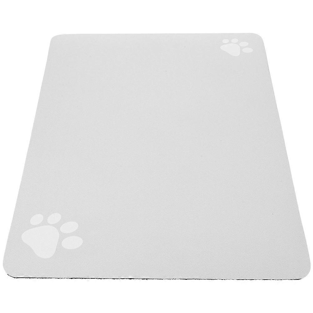 Diatomite Pet Feeding Mat Grey Quick Dry and Nonslip for Home Use Thick Dog and Cat Bowl Mat 27.6 x 19.7 Inches