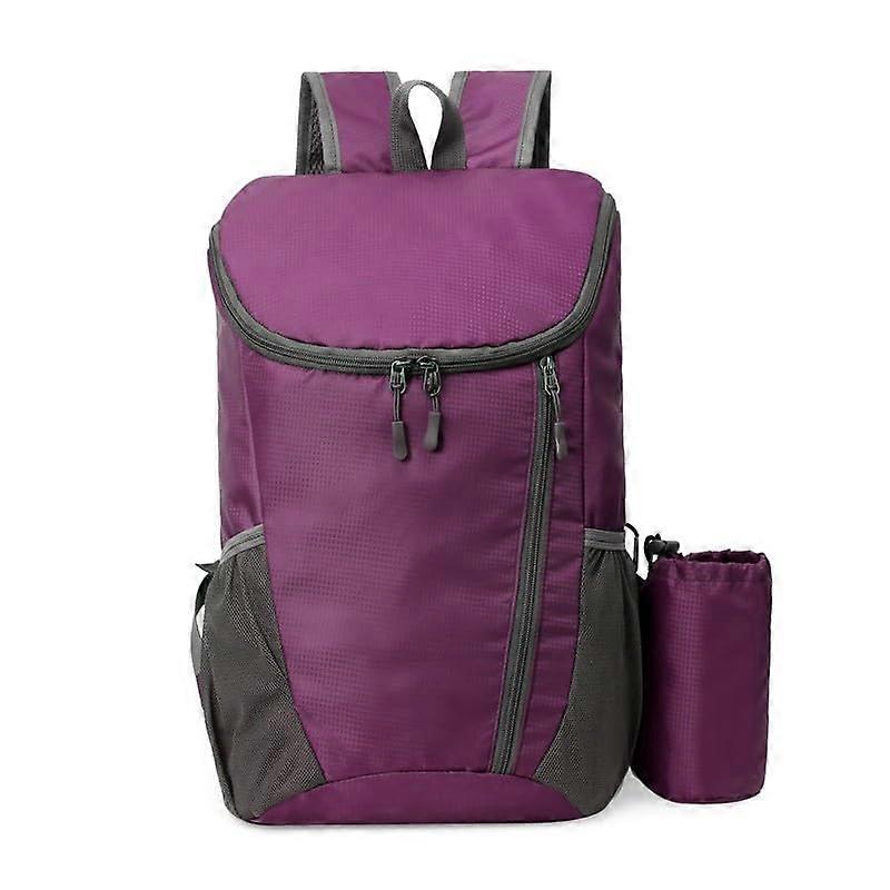 15L Water Daypack, Small Backpack, Travel, Outdoor, Lightweight Daypack with Tool Loops, Compact, Durable OneSize Backpack in Purple