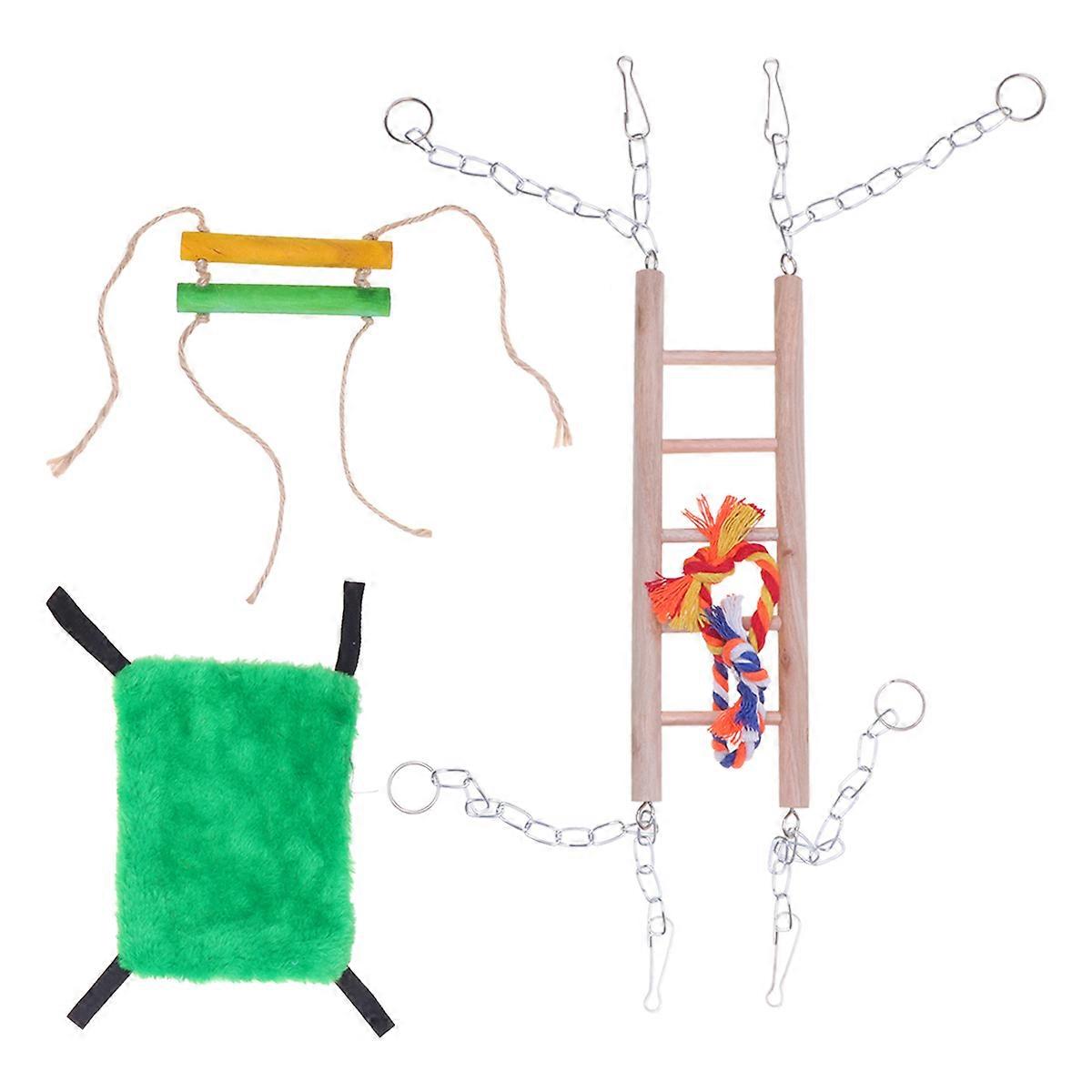 Pet Hammock Climber Ladder Swing Bed for Small Animal Resting x 9.5 x 3cm Plush 1Pack