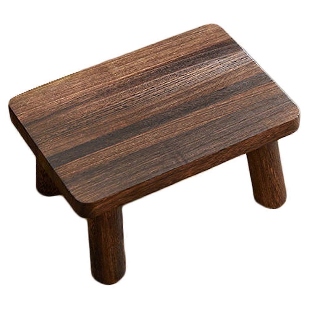 Coffee Wooden Step Stool MultiPurpose Foot Stool for Home Use and Practical 22.0 x 14.0 x 10.0 inches