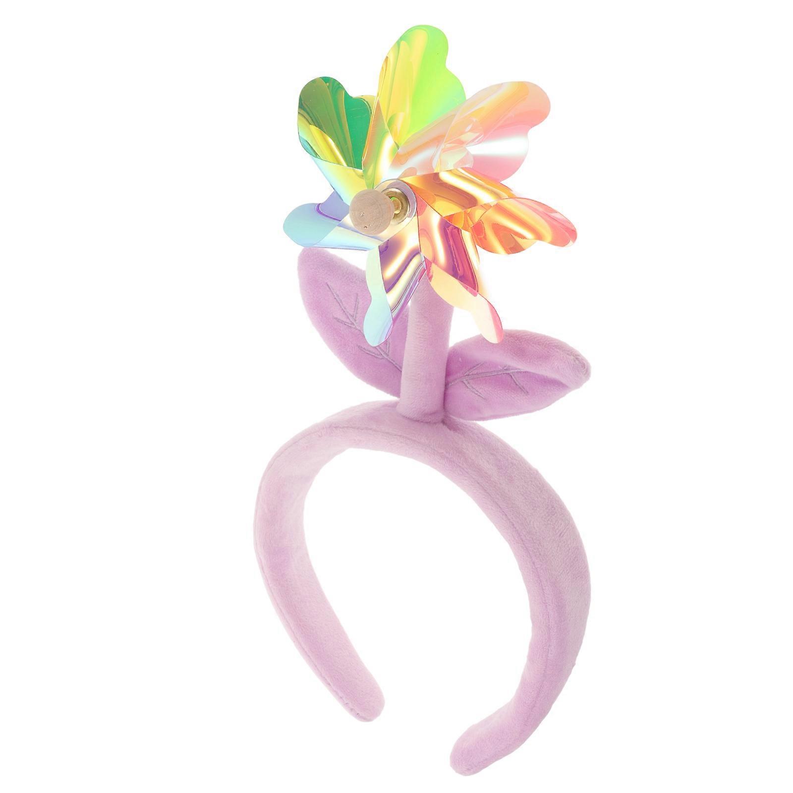 Violet Plush Windmill Headband for Women's Comfortable Party Hair Accessory Ideal for Events 1 Count