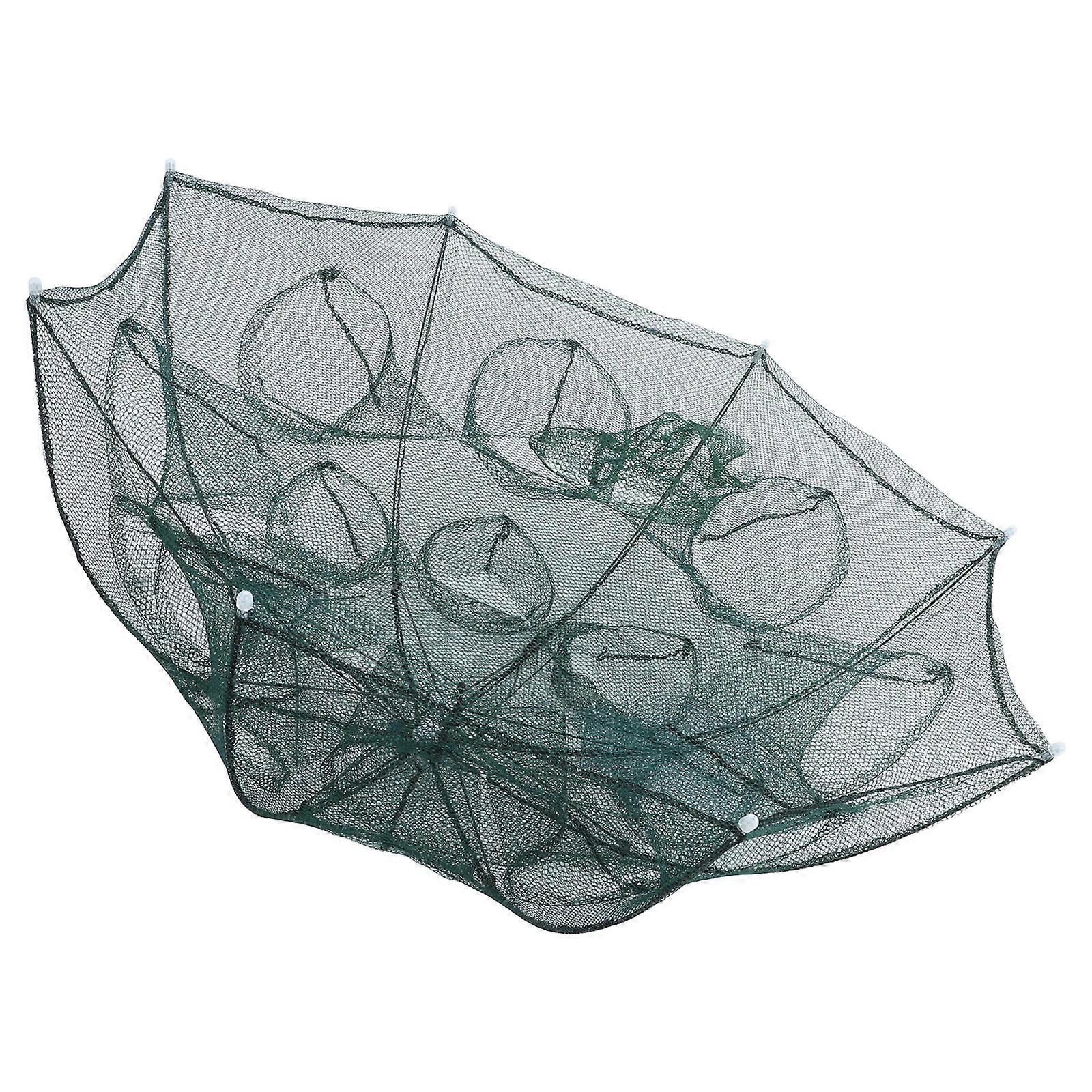Umbrella Shaped Portable Fishing Net Mesh Trap for Shrimp Crab Lobster Compact Design for Ponds Rivers Lakes
