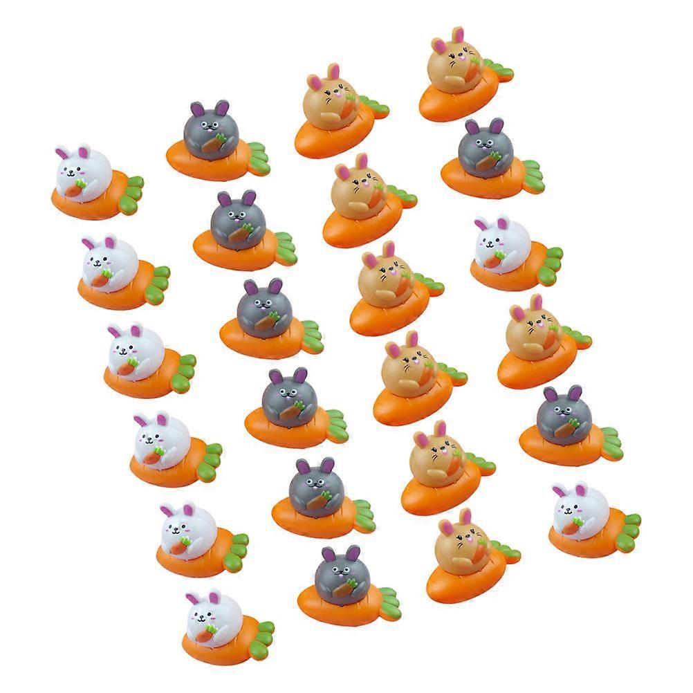 Mini Bunny Car Pull Back Carrot Toy Set Easter Basket Filler Party Supply for Cognitive Development