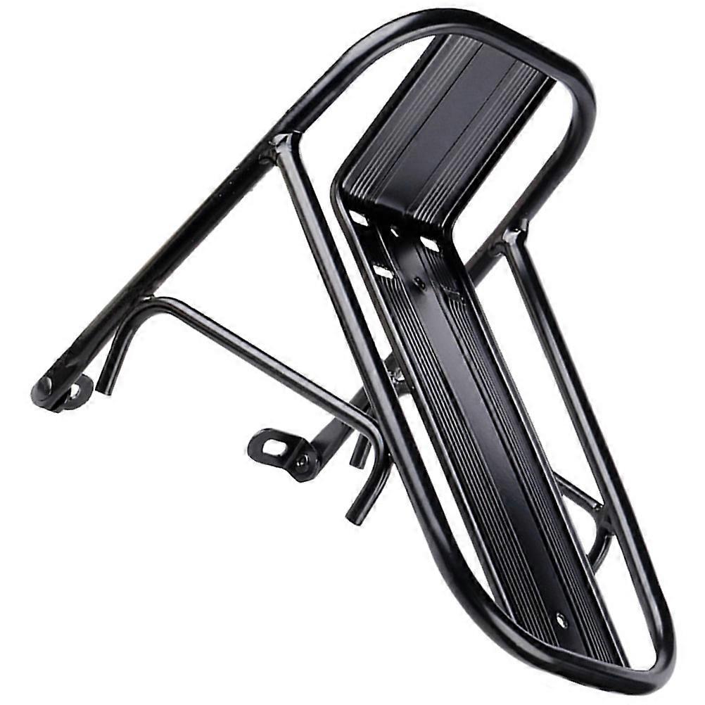 Front Bike Rack for Daily Use Strong Metal Black Color Lightweight Compact Design Fits Folding Bikes 1 piece