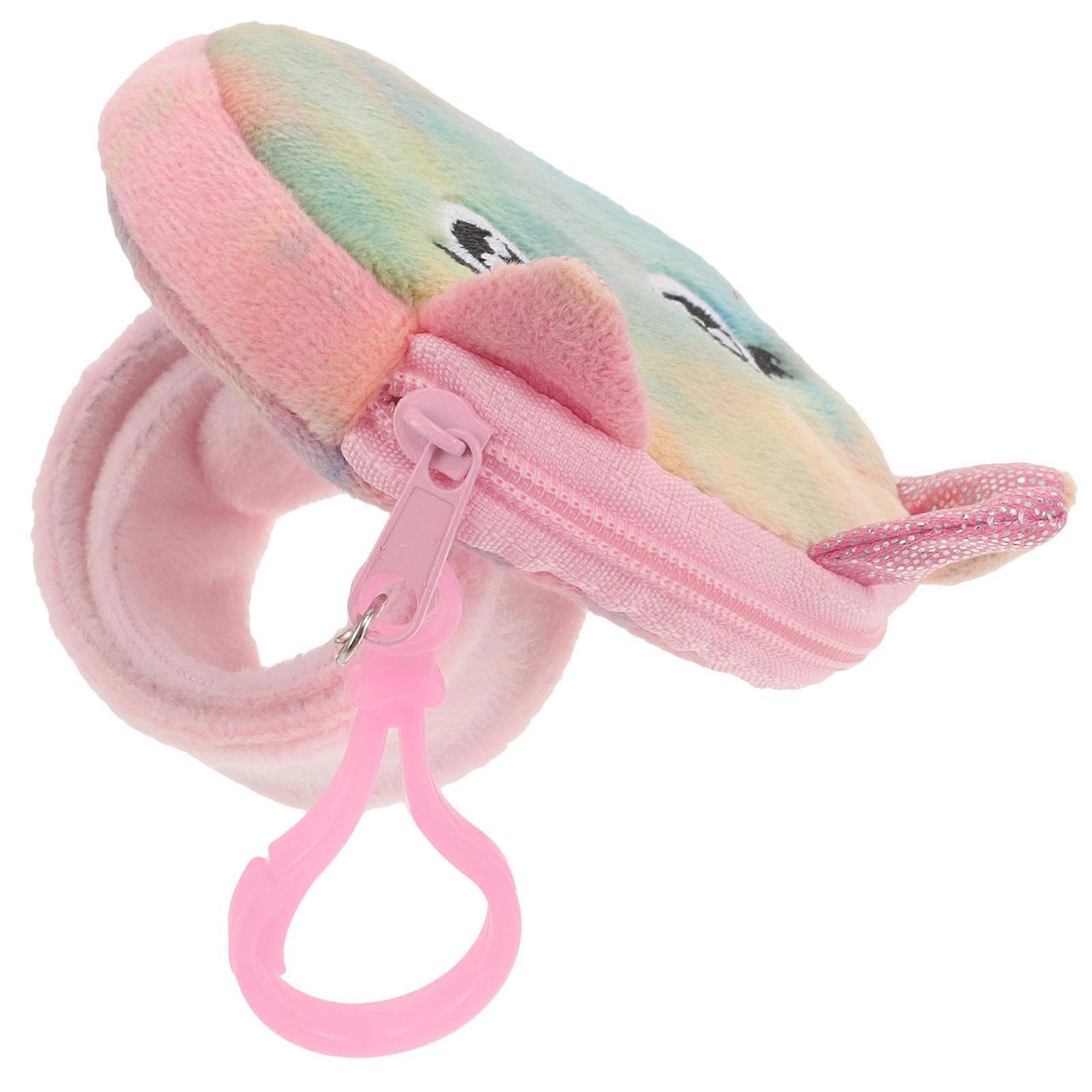 Slap Bracelet Unicorn Coin Purse Multi Functional Plush Wrist Band Cute Cartoon Design Party Favors Playtime Accessory Comfortable Versatile Fun