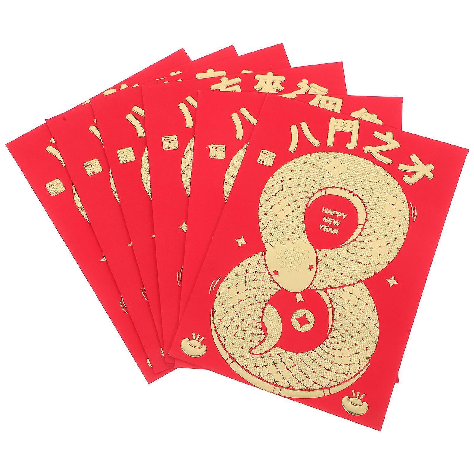 48PCS Chinese New Year Red Envelopes Money Holder for Cash Storage with Unique Zodiac Snake Design