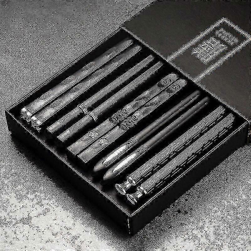 5 Pairs Alloy Laser Engraving Chopsticks Non-slip Reusable Sushi Sticks