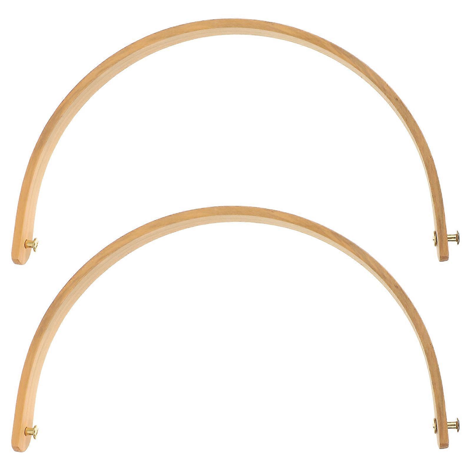 Ergonomic U Shaped Solid Wood Replacement Handles for Fruit Bowls, Trays, Sushi Plates, and Pails – Comfortable Lifting Grip Accessory