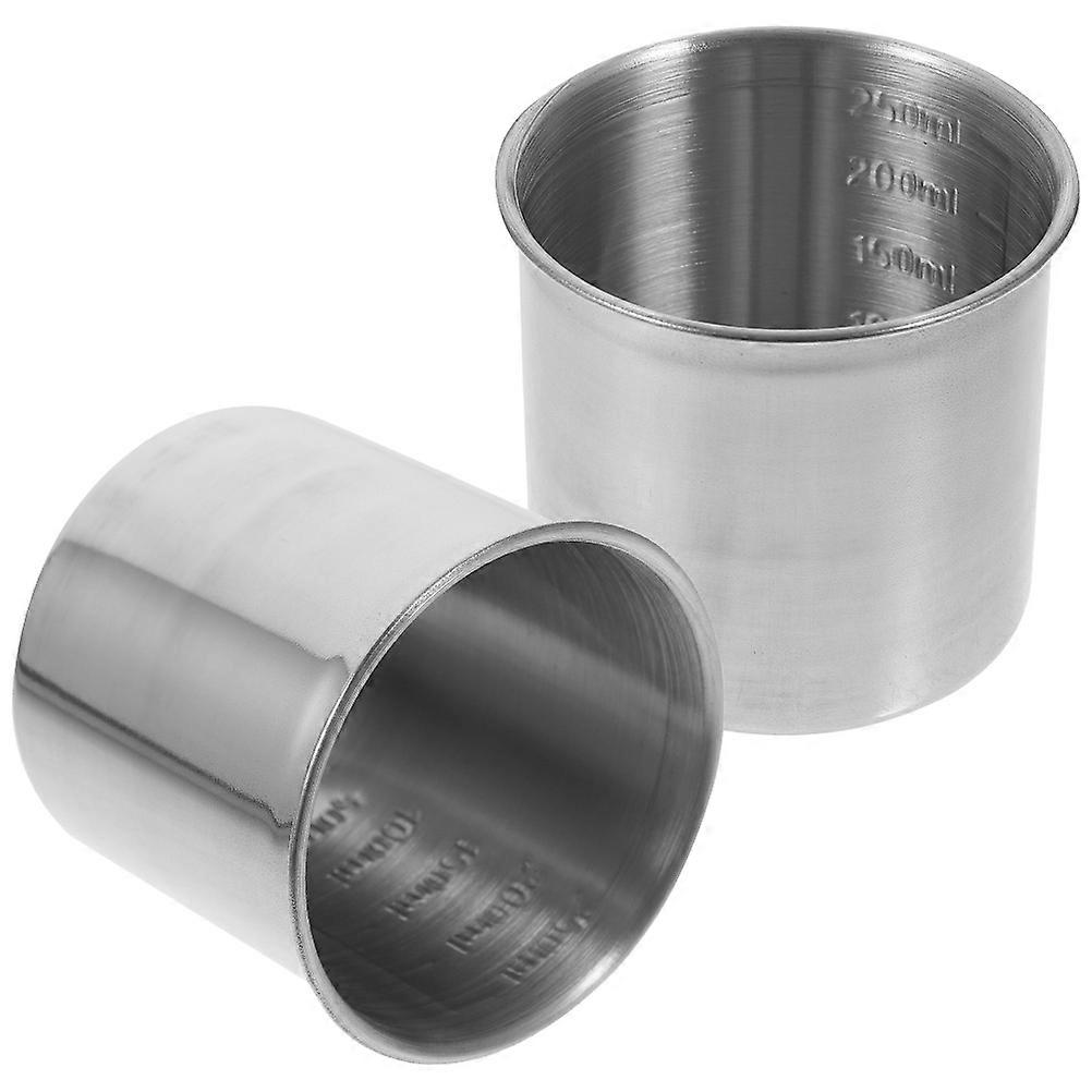 Stainless Steel Measuring Cups   2 Pack, Multi Function Baking & Cooking Holders with Scale for Accurate Kitchen Measurements
