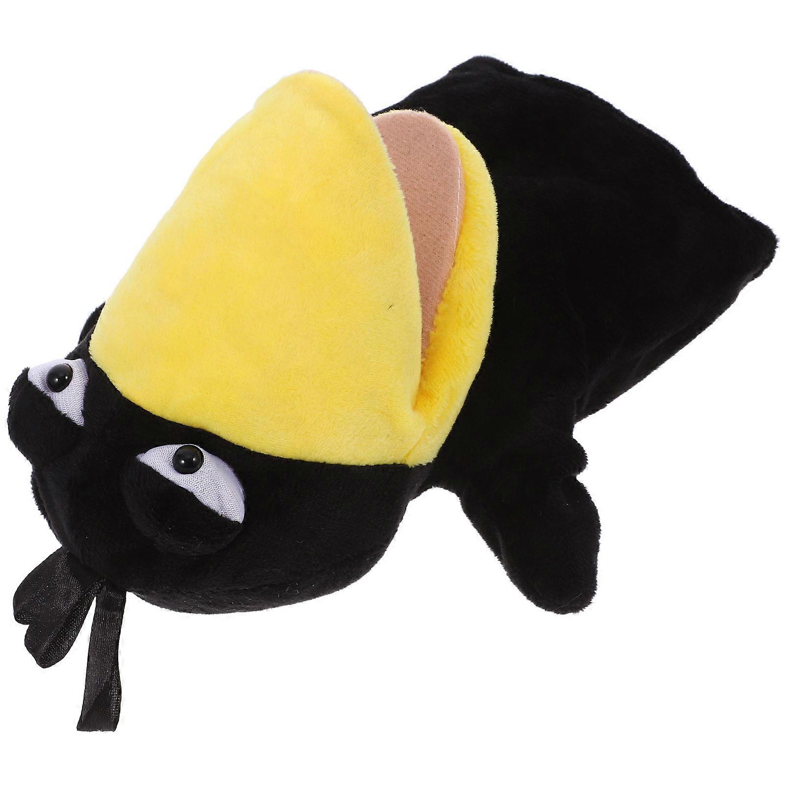 Interactive Plush Finger Puppet Crow with Open Mouth Design, Lightweight and Safe Edges, Cartoon Animal Doll for Storytelling Playtime