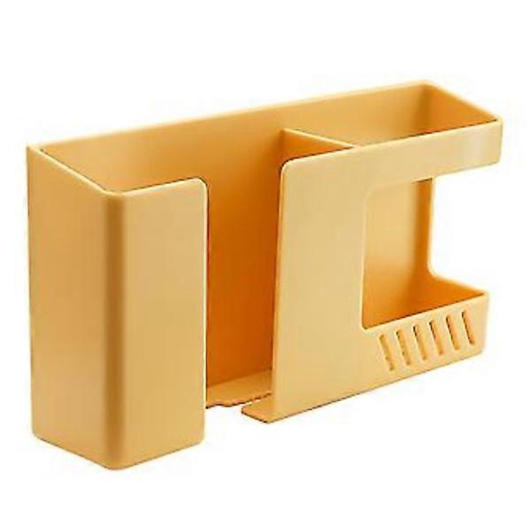 Scatola portaoggetti a parete Canalina per cavi in ABS Semplice Elegante Facile da installare Supporto per telecomando a parete Giallo