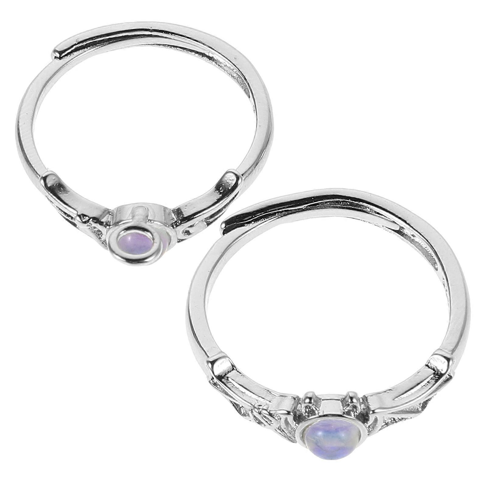 Angel and Demon Couples Rings with Stylish Design and Symbolic Patterns for Comfortable Fit Copper Material Assorted Color