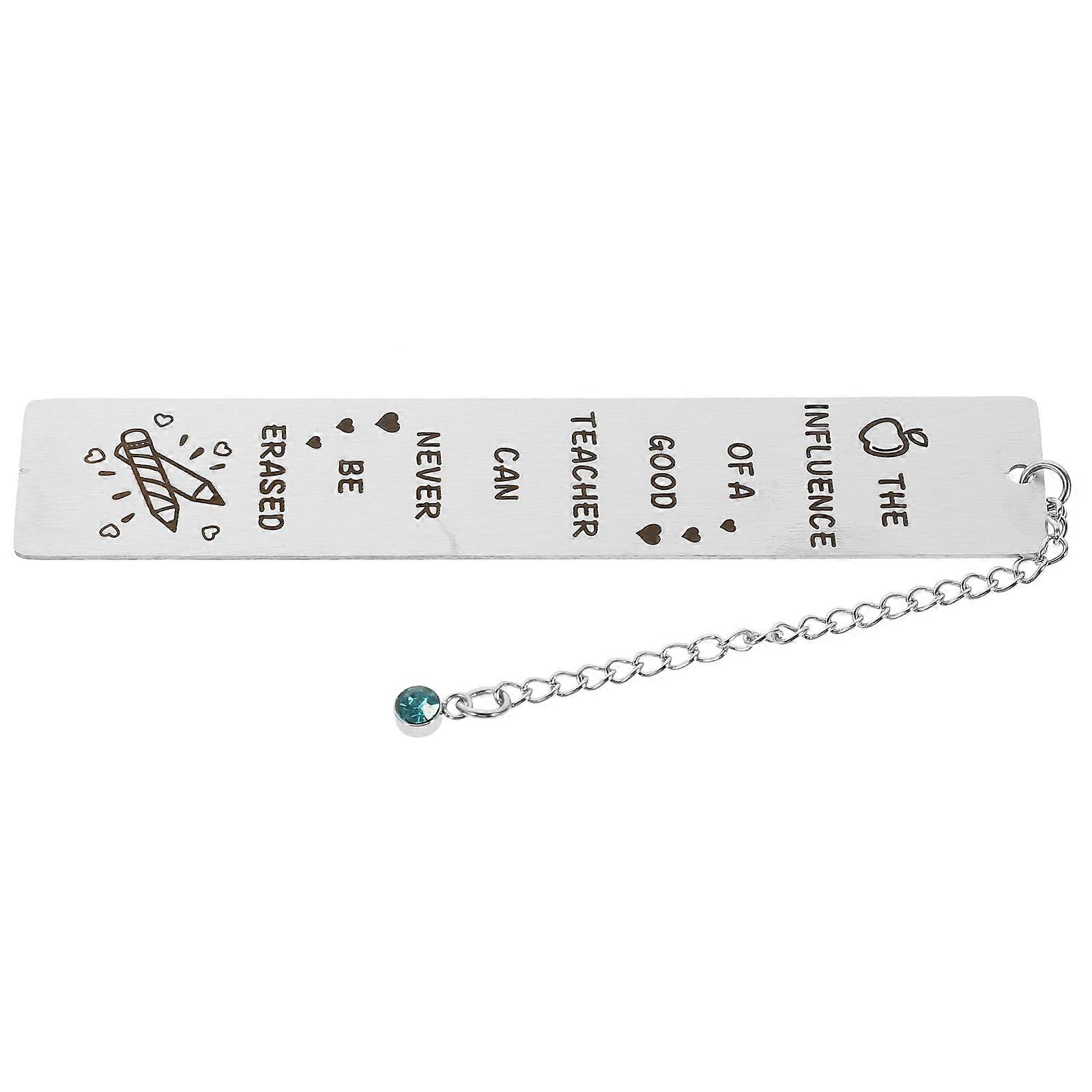 Bookmark Creative Design Reading Aid Flat Small Shape Simple Style Stainless Steel 1Pack