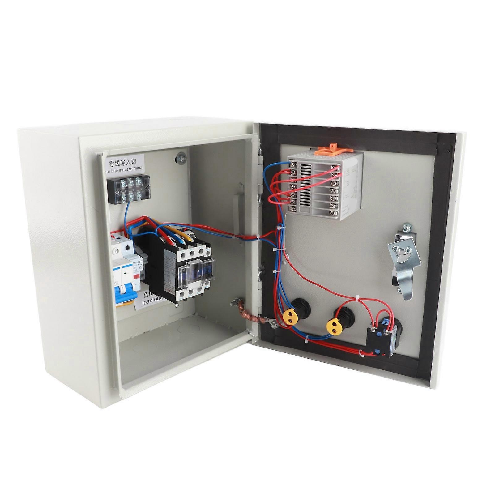 PID Temperature Controller 3 Phase 15KW Intelligent Thermostat Temp Control Box with M6 K Type 2M Thermocouple 380V AC 