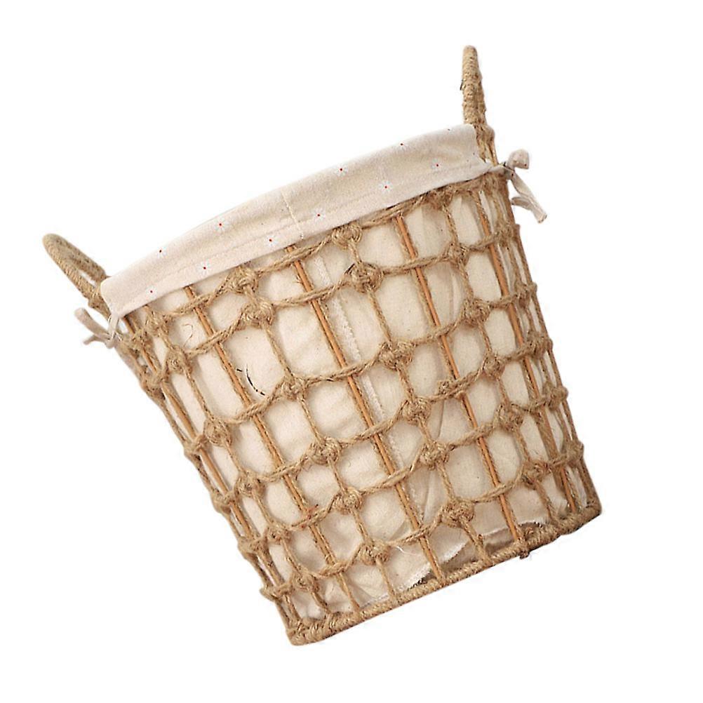 Large Laundry Hamper with Handles for Bedroom Toy Storage Basket Assorted Color Cloth and Hemp Rope 18.9 x 15.7 x 31.5 inches
