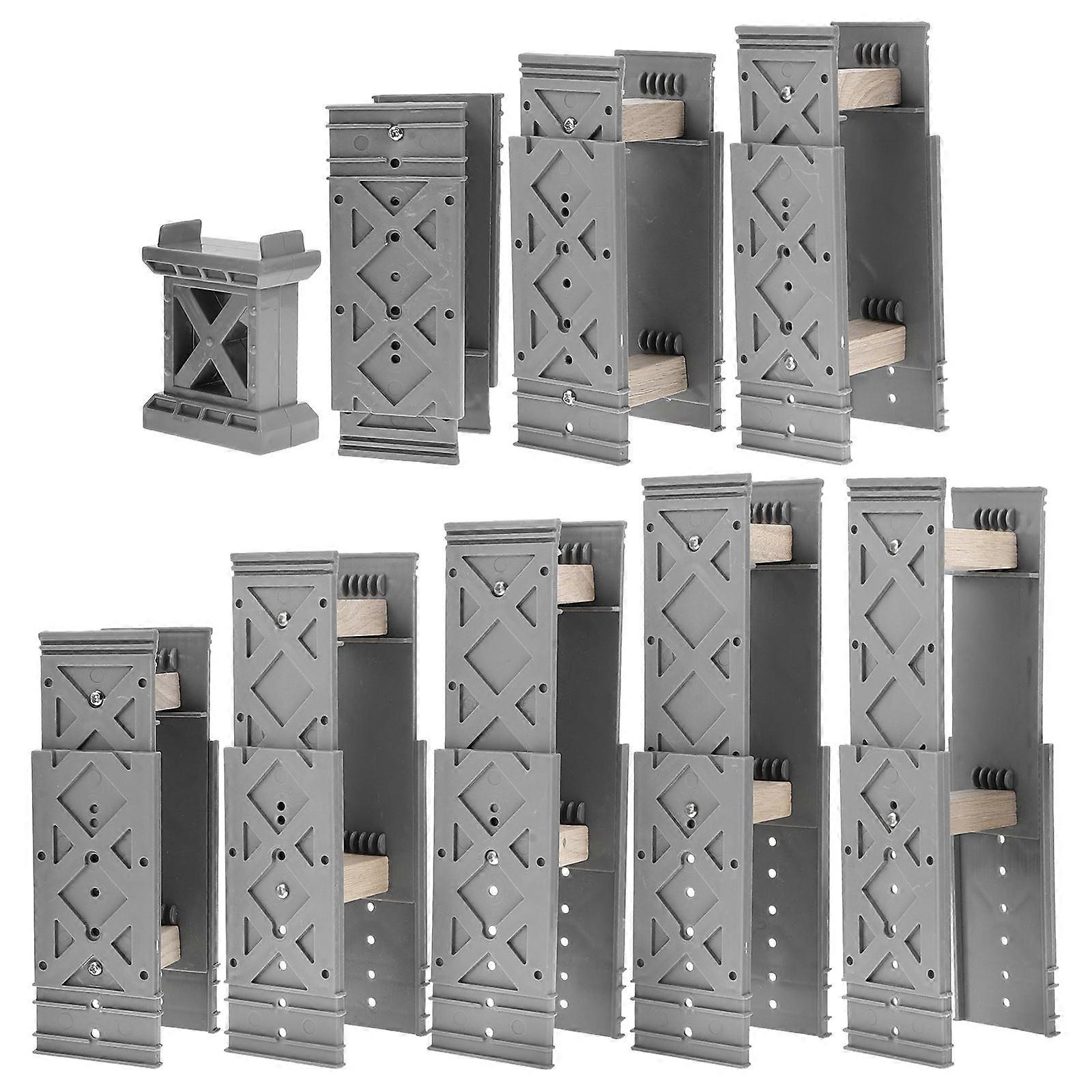 Train Bridge Pier Model for Decor Grey Plastic Compatible with Toy Train Tracks Enhancing Playtime Options