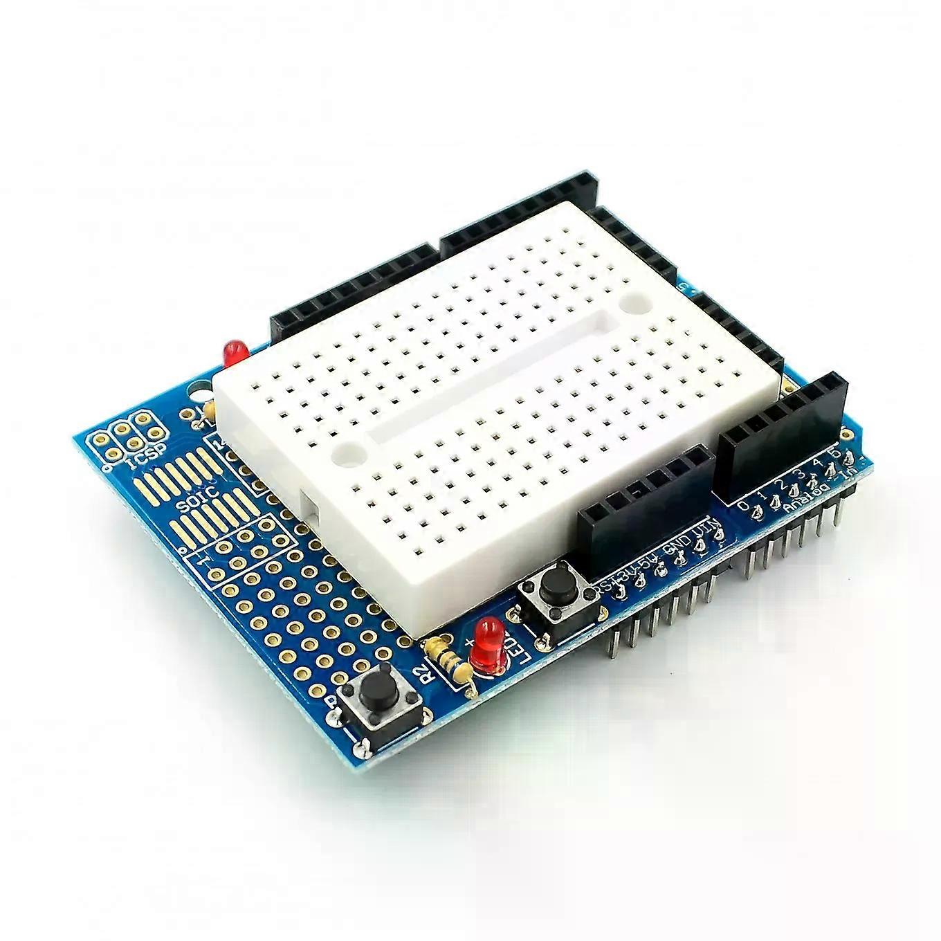 UNO Proto Shield prototype expansion board with SYB-170 mini breadboard based UNO ProtoShield