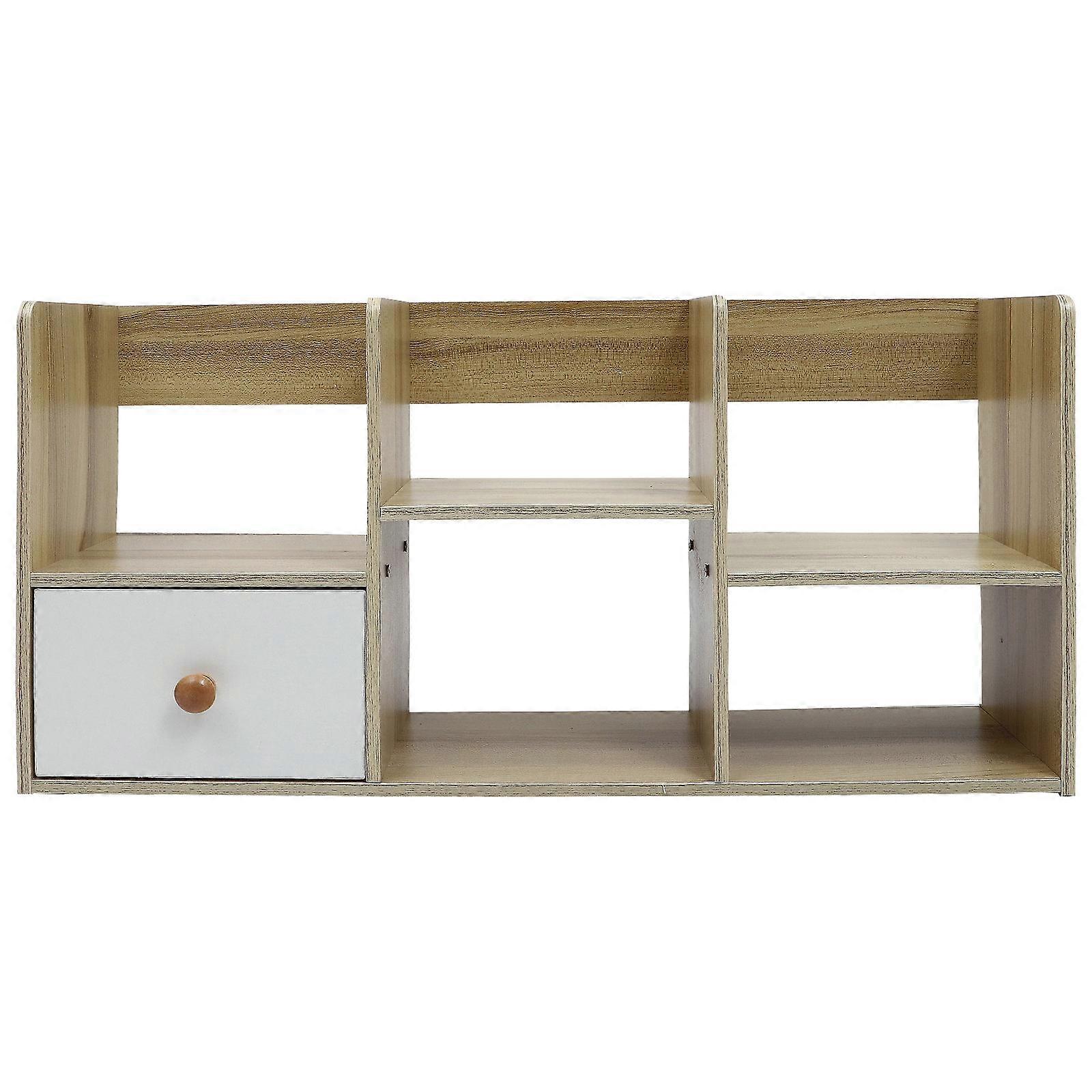 Multi-layer Sundries Rack Load-bearing 62X30X19CM Ideal For Study Room Beige 1Set