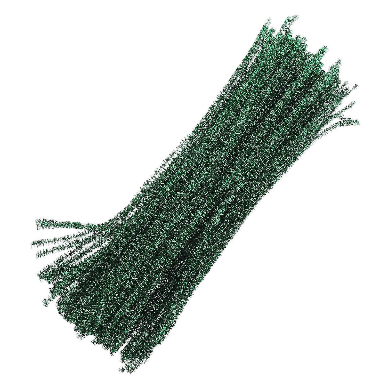 بريق منظفات الأنابيب الخضراء مواد الحرف الزخرفية للأطفال 30.00X0.60X0.60CM 200 قطعة