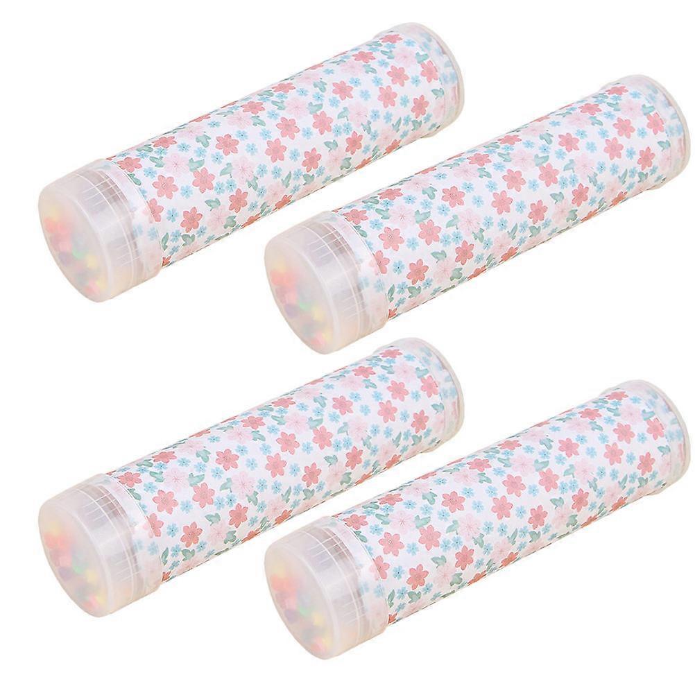 Handmade Kaleidoscope Material Kits 4Pcs Educational Toy Imagination Enhancement Family Time