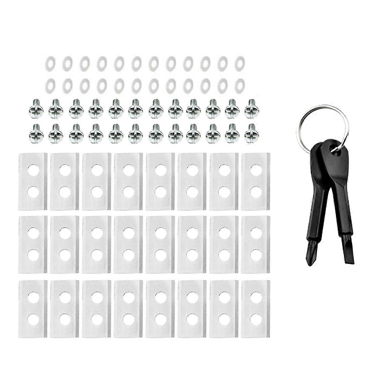 24PCS Replacement Blades for Luba & Yuka All Series Replacement Robotic Lawnmower Blades with Screw