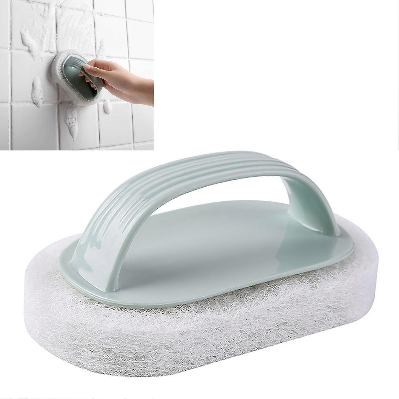 Thick sponge exfoliating brush, hard remover, comfortable grip, multipurpose tool for showers, tiles, with absorbent sponge material