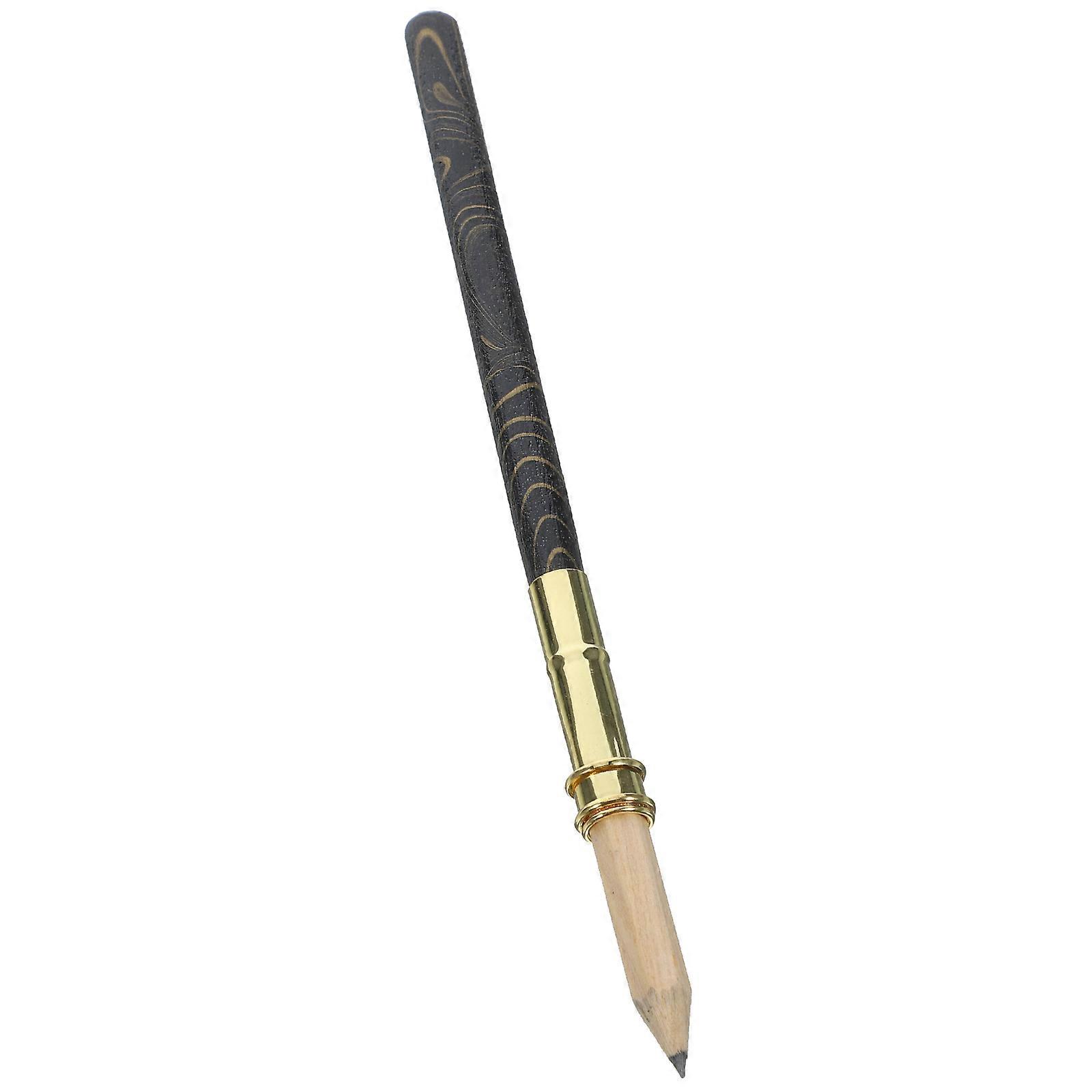 Replaceable Tip Pencil Extender Bamboo Holder For Home Office Crayon Colored Pencils 1Pack