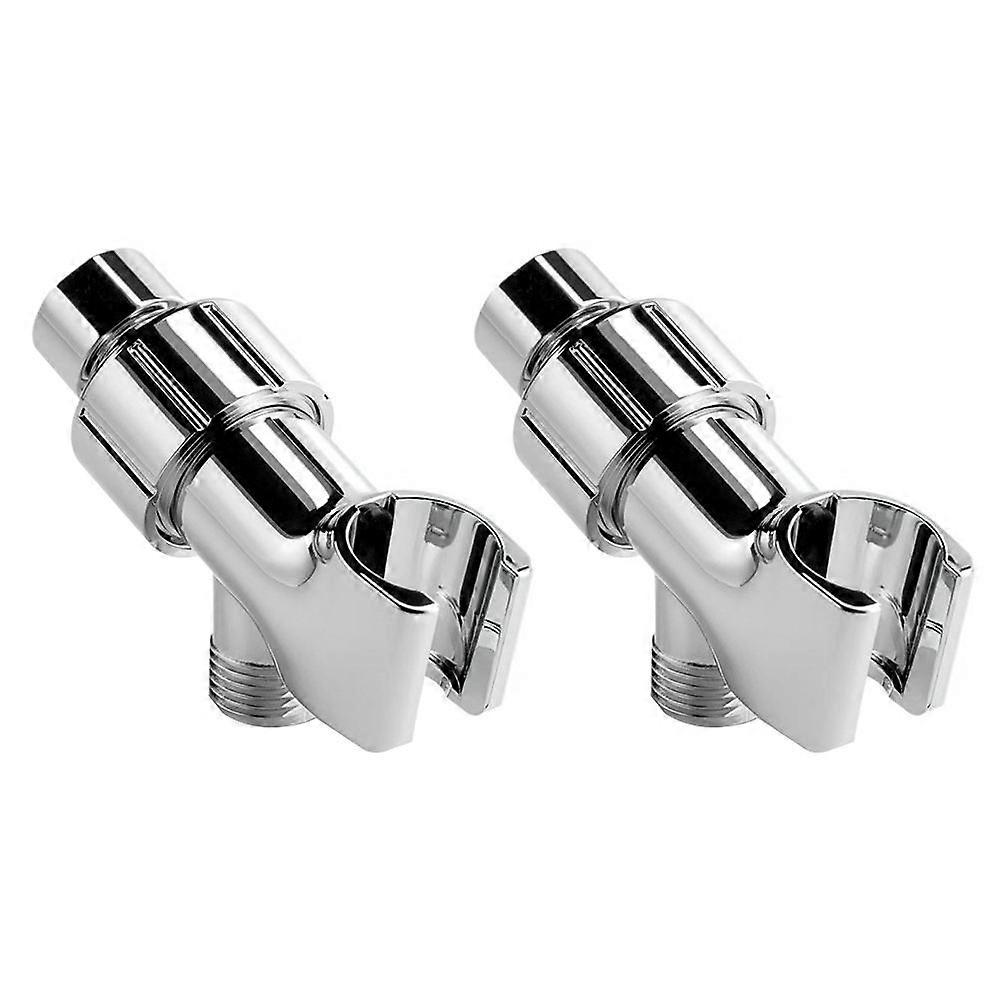Handheld Shower Holder Three-Way Water Division ABS Material Square Shape Professional Design 2Pcs