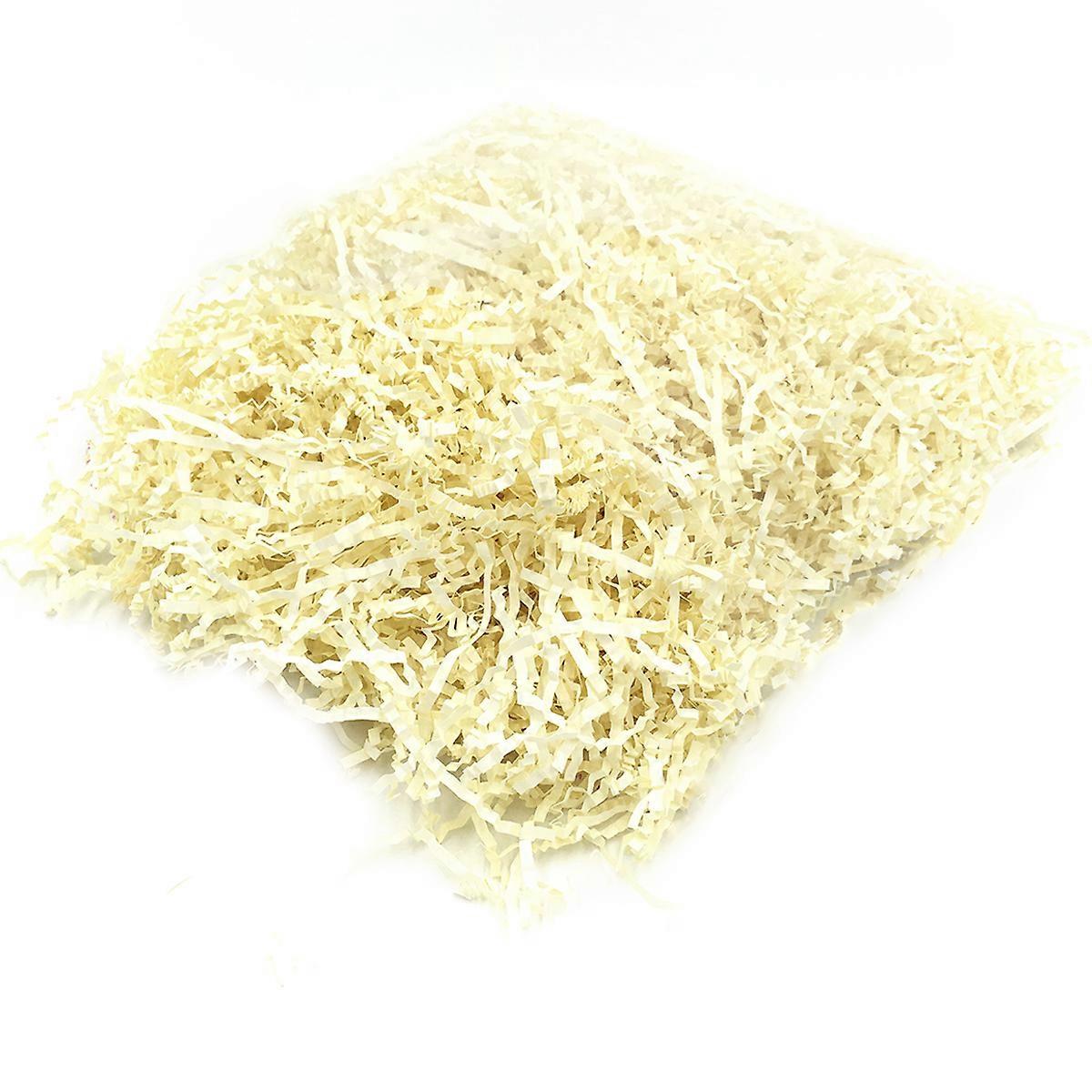 Crinkle Cut Beige Paper Shred for Gift Packing and Basket Filling 100g