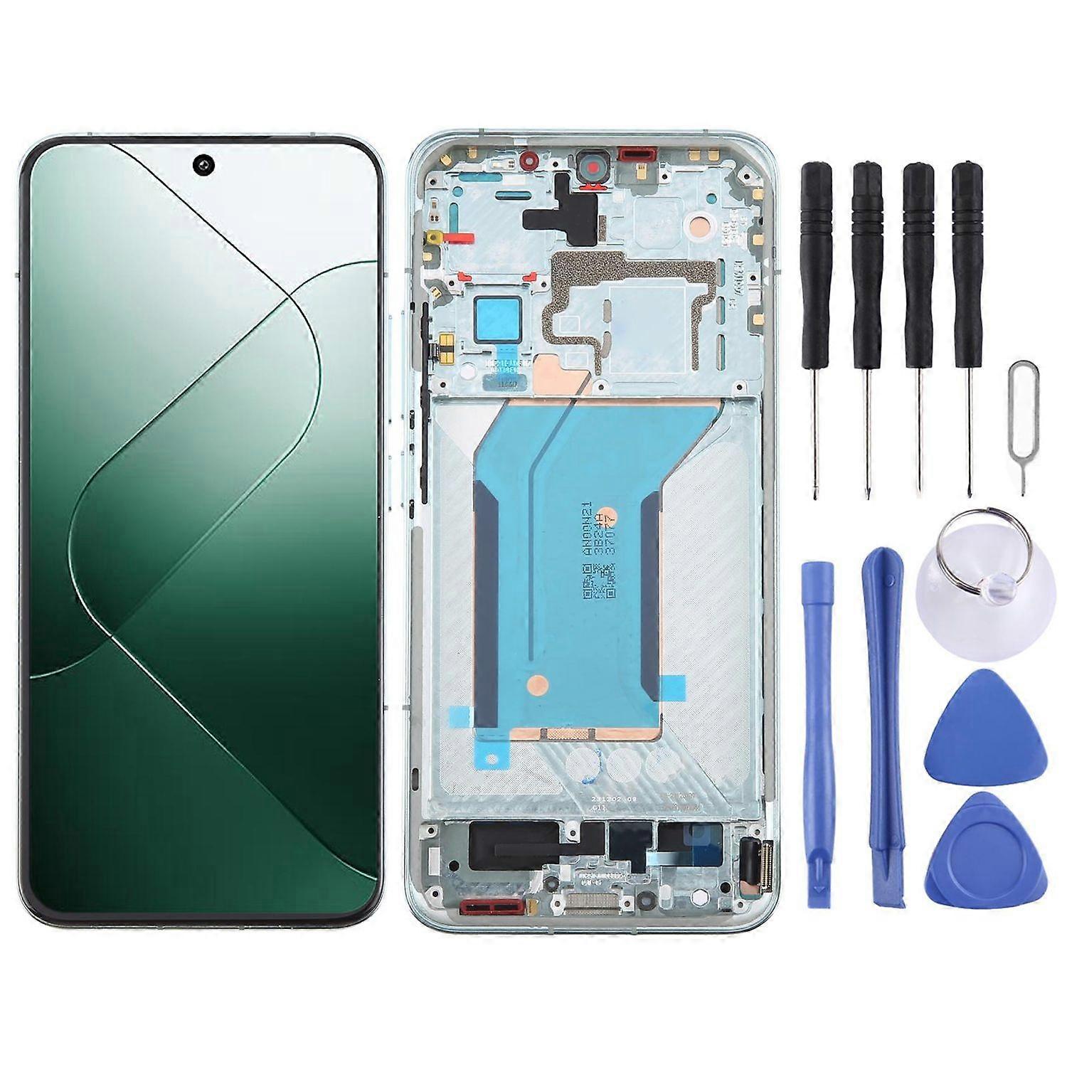 For Xiaomi 14 AMOLED LCD Screen with Frame Repair Spare Part Green