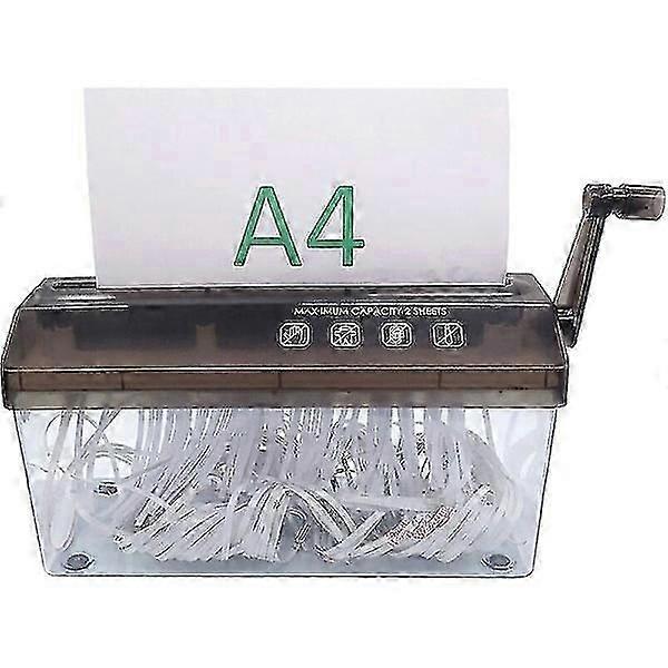 Destructeur de documents A4, manuel, pour bureau, école, maison, portable