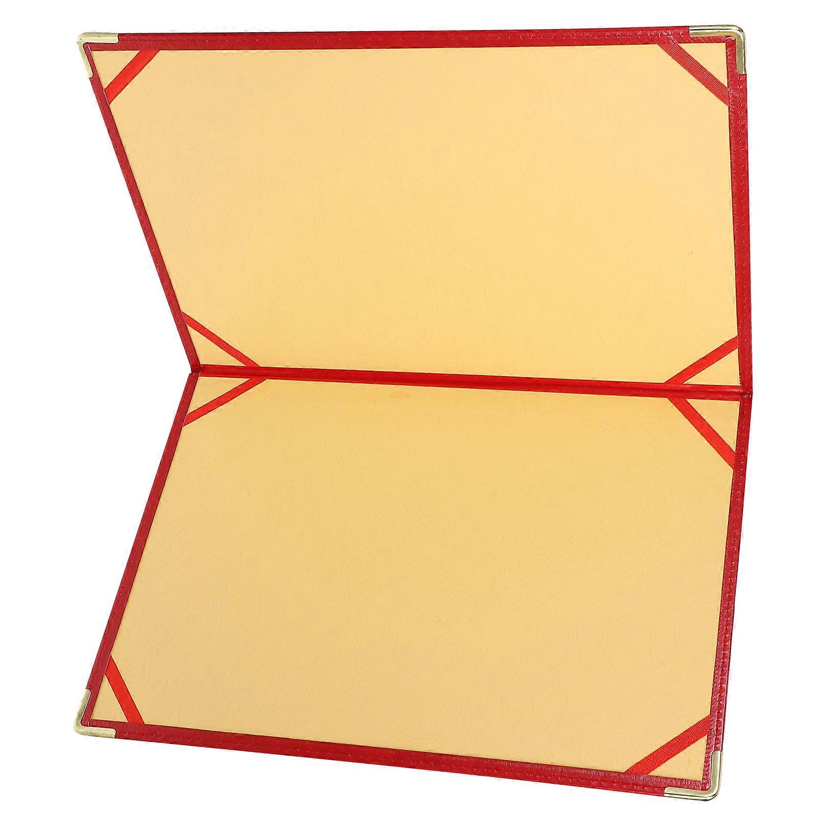 Manual Paper Booklet Folder Desk File Holder For Office Workers 31.70X22.70X1.00CM Red Document Organization 1Pack