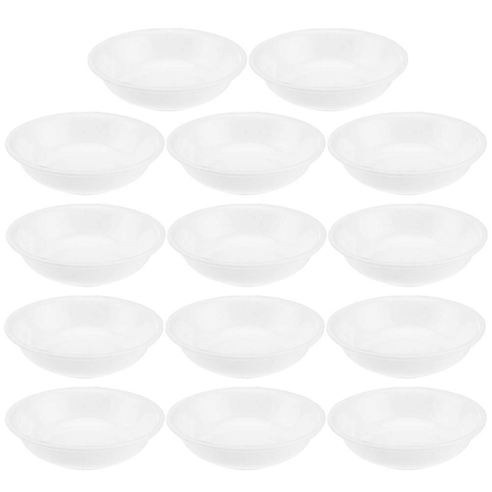 Sauce Dishes for Home Use White Color Stable Structure Smooth Surface 20 Pieces