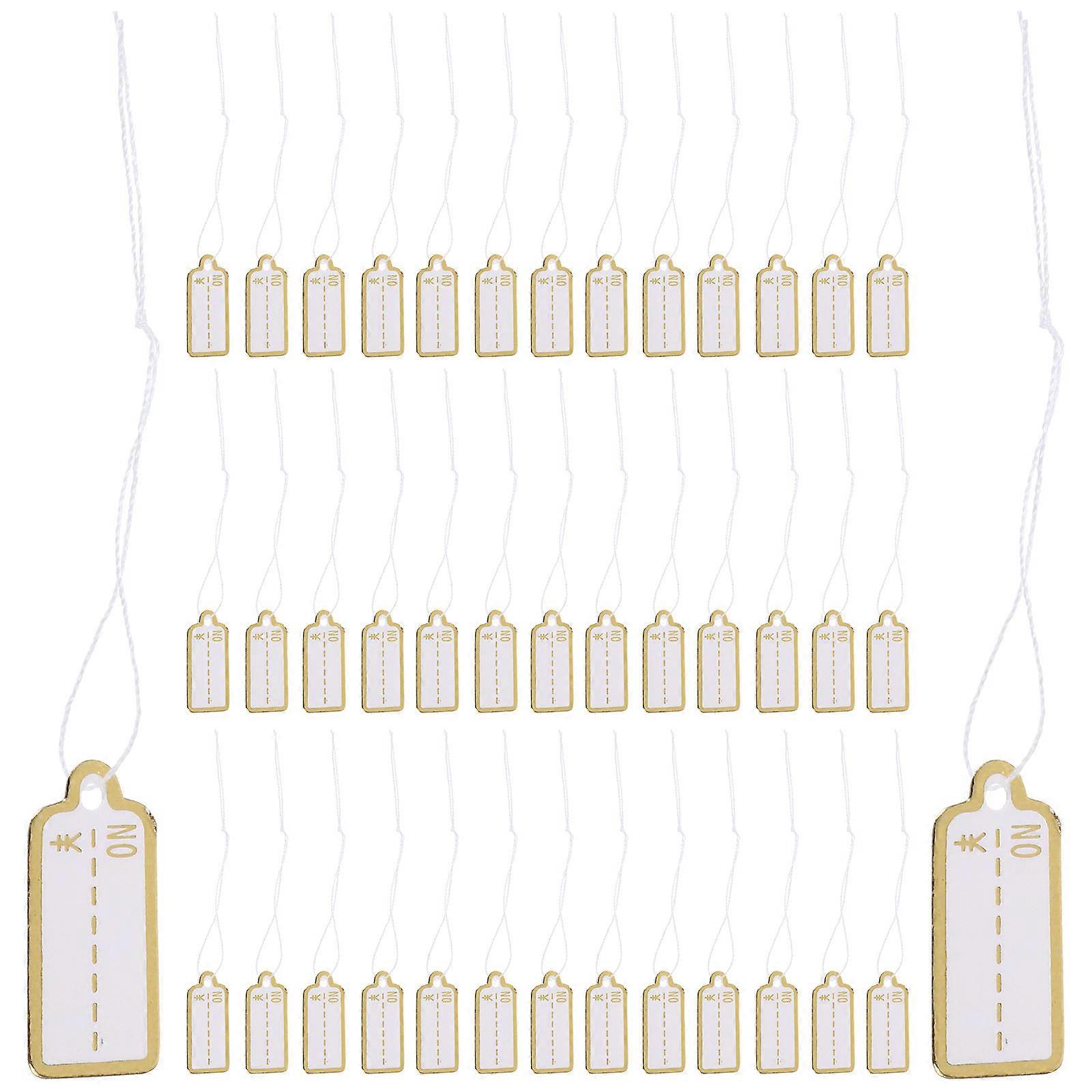 500pcs Jewelry Price Tags with String Attached, Easy to Use Paper Labels for Clothing & Jewelry Display and Inventory Management