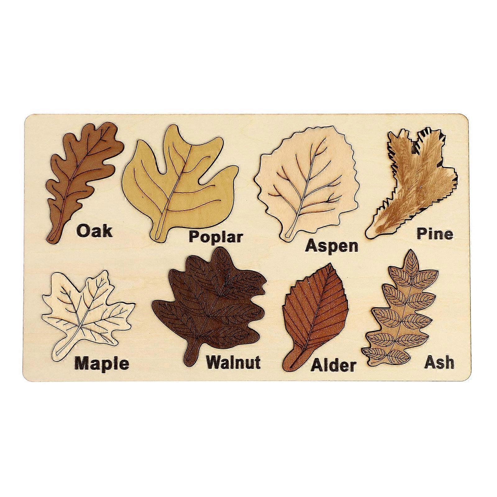 Multi Functional Wooden Leaf Puzzle for Educational Play, Enhances Hand Eye Coordination and Cognitive Skills, Natural Material for Use