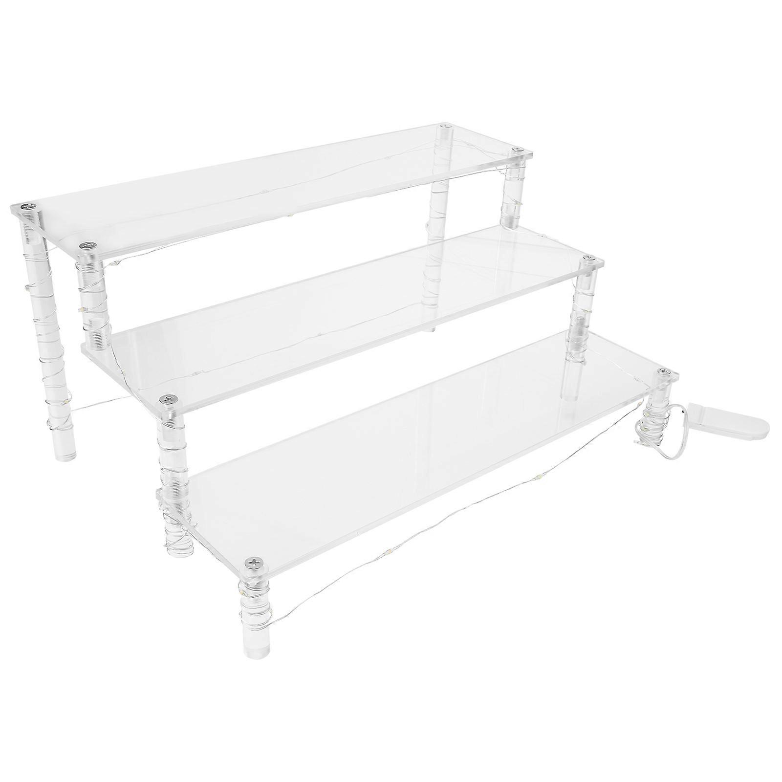 Clear Dessert Display Stand Acrylic Display Riser For Home Use 30x13.5cm Practical Design 1Set